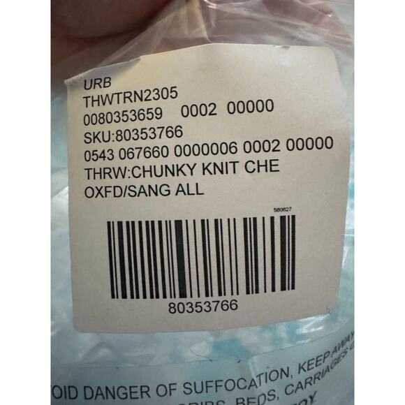 Urban Outfitters Jete Chunky Blanket NWT Charcoal Gray Chunky knit - Picture 4 of 8